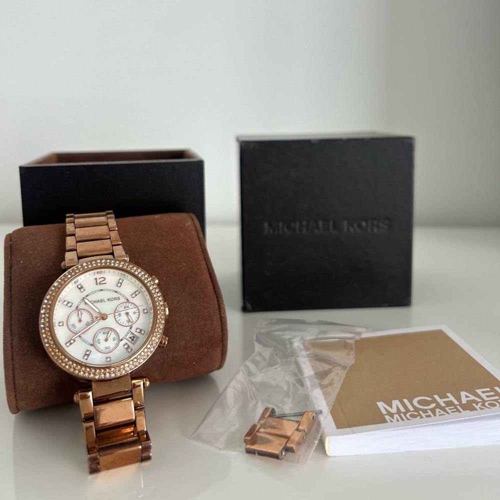 Michael Kors Women's Watch Rose Gold Parker mk5491